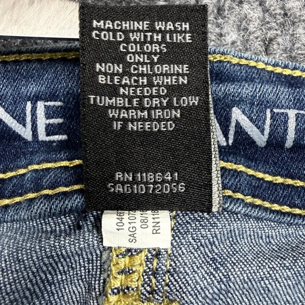 Lane Bryant Blue Denim Distressed Mini Skirt Raw Hem Plus Size 24 SAG1072056